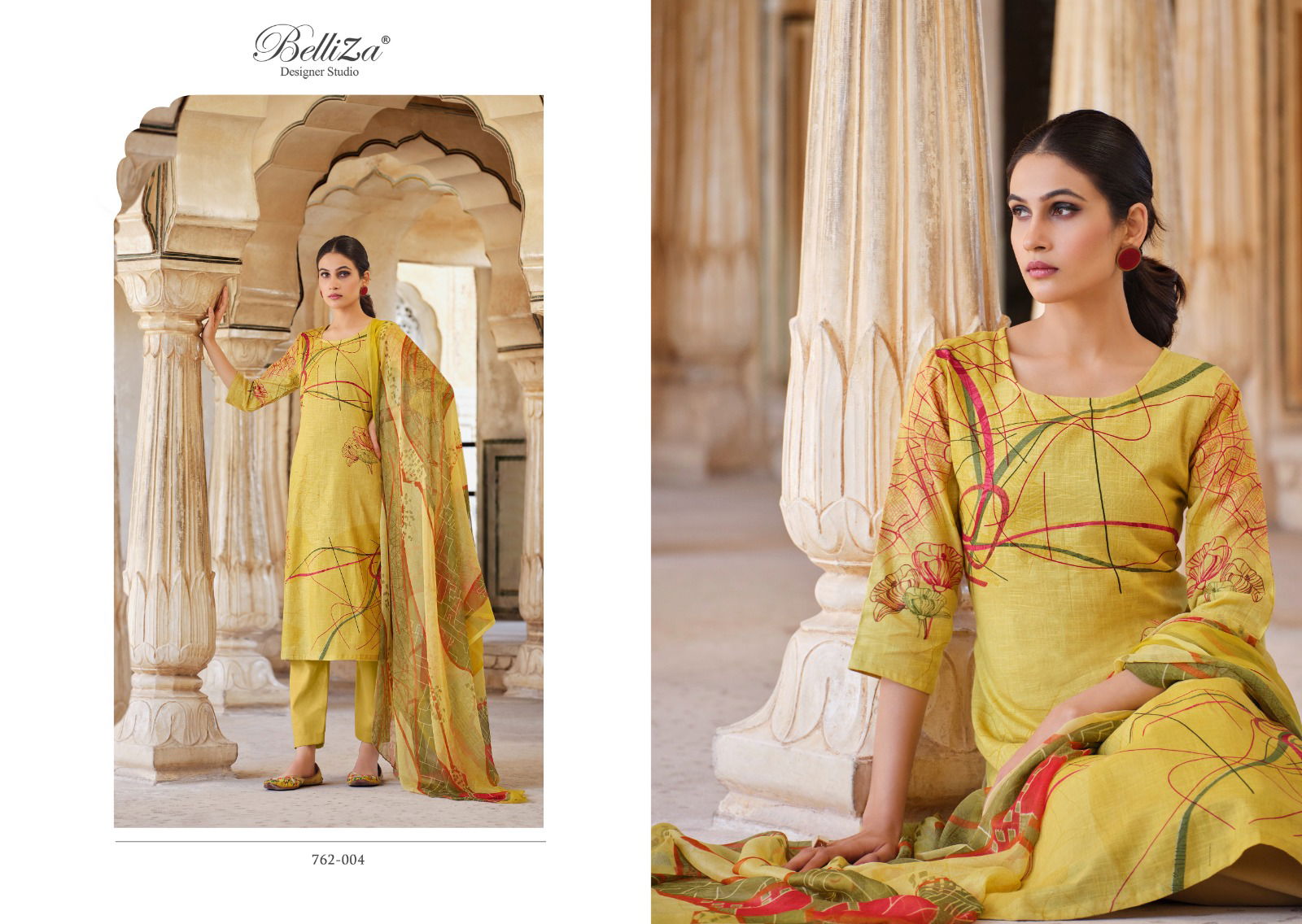 Meraki By Belliza Printed Cotton Dress Material Catalog